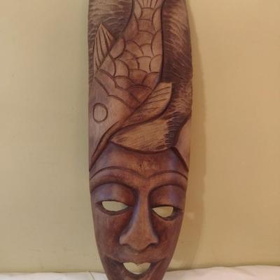 Wooden Carved Face Tribal Mask #6