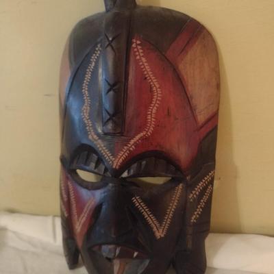 Wooden Carved Face Tribal Mask #7