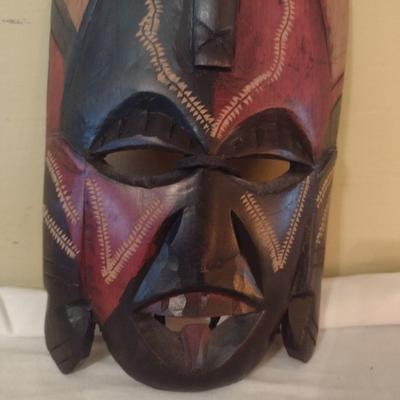 Wooden Carved Face Tribal Mask #7