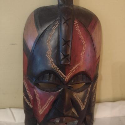 Wooden Carved Face Tribal Mask #7
