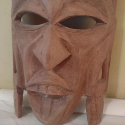 Wooden Carved Face Tribal Mask #9