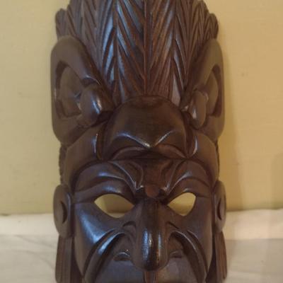 Wooden Carved Face Tribal Mask #10