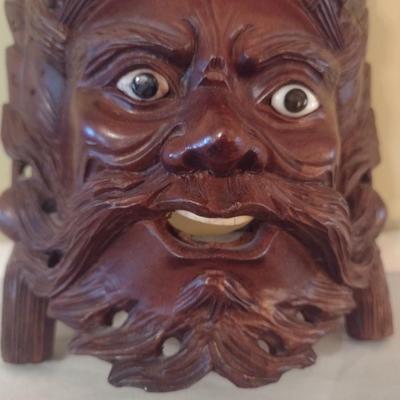 Wooden Carved Face Tribal Mask #11