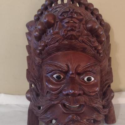Wooden Carved Face Tribal Mask #11