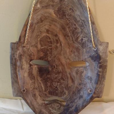 Stone Carved Face Tribal Mask #12