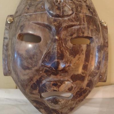 Stone Carved Face Tribal Mask #12