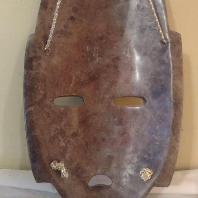 Stone Carved Face Tribal Mask #13
