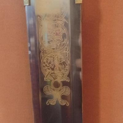 Vintage Replica Legendary Sword of the Vikings with Wooden Display Case