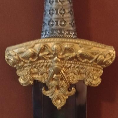 Vintage Replica Legendary Sword of the Vikings with Wooden Display Case