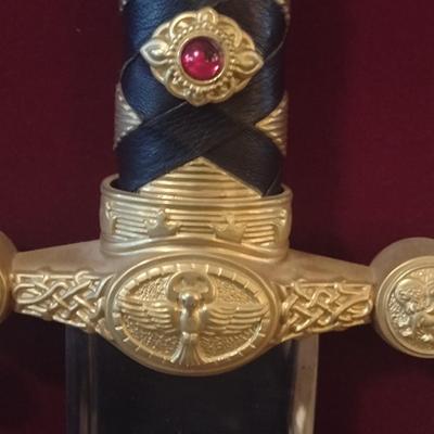 Vintage Replica Sword of the Holy Roman Empire with Wooden Display Case