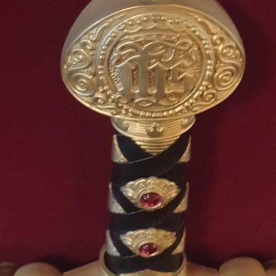 Vintage Replica Sword of the Holy Roman Empire with Wooden Display Case