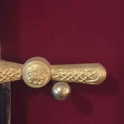 Vintage Replica Sword of the Holy Roman Empire with Wooden Display Case