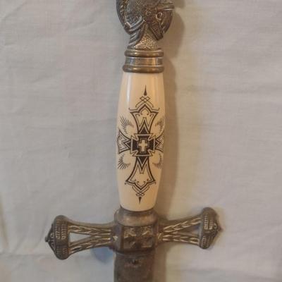 Antique Horstmann Knights Templar Lodge Masonic Sword with Scabbard Pre-1920's