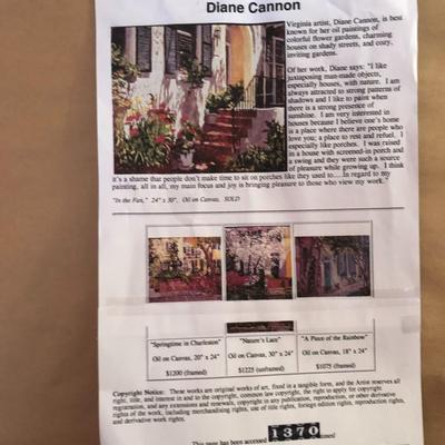 Floral Landscapes Painting Lot (Pair) Signed Diane Connon