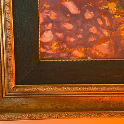 Floral Landscapes Painting Lot (Pair) Signed Diane Connon