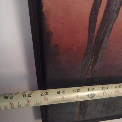 Original Painting on Cavas Framed African Sunset