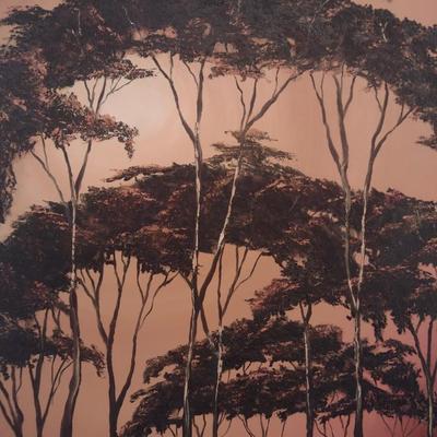 Original Painting on Cavas Framed African Sunset