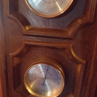 Vintage Springfield Barometer, Thermometer, and Hygrometer