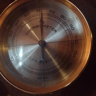 Vintage Springfield Barometer, Thermometer, and Hygrometer