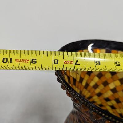 Mosaic Tile Glass Vase Candle Holder