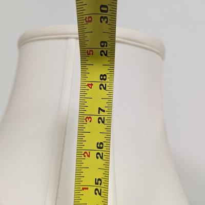 Pair Of Double Bulb Chinoiserie Chino de Blanc Lamps