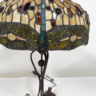 Tiffany Style Table Lamp Dragonfly