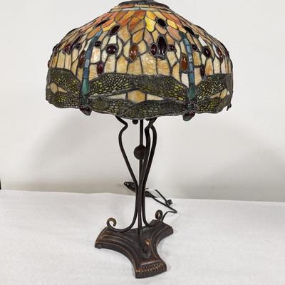 Tiffany Style Table Lamp Dragonfly