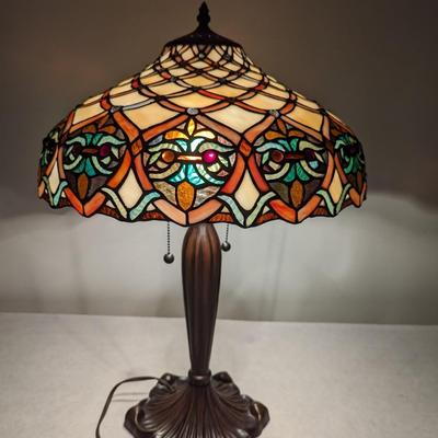 Tiffany Style Table Lamp Birds