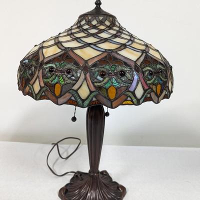 Tiffany Style Table Lamp Birds