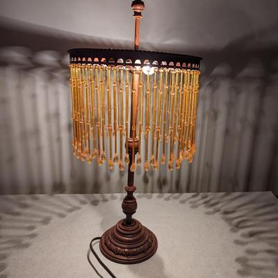 Vintage Beaded Table Lamp