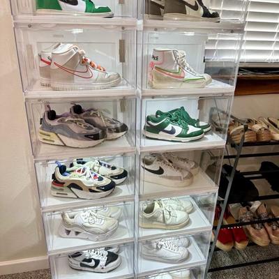 14 led stackable acrylic shoe boxes (boxes only)