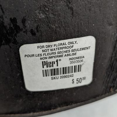 Pier 1 Dry Floral Vase