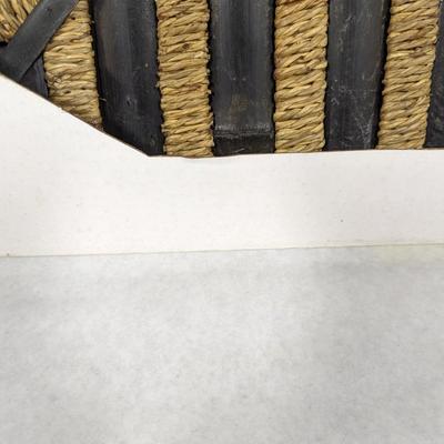 Rattan/Wood Wall Mirror 32" x 24 1/2"