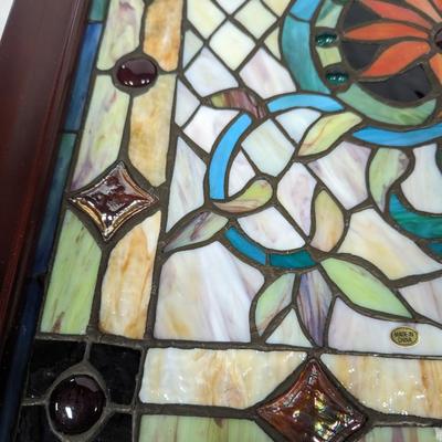 Framed Stained Glass Art Window Panel