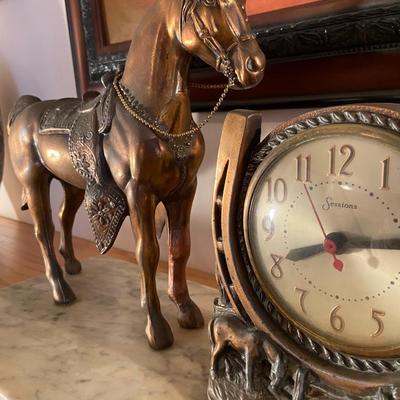 Marble and Bronze Sessions Clock