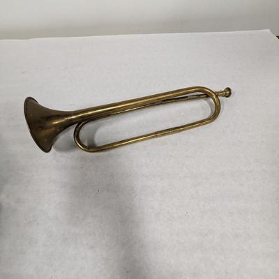 Pair of Bugles Copper and Brass