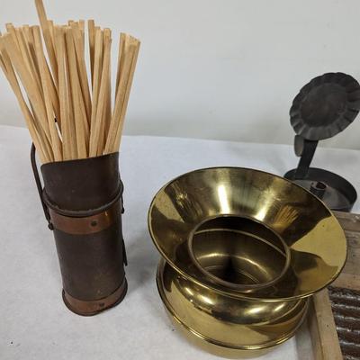 Home Decor Items includes Brass Spittoon, Washboard, Etc