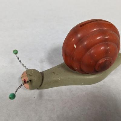 Vintage Snail Toy Coin or Dime Bank