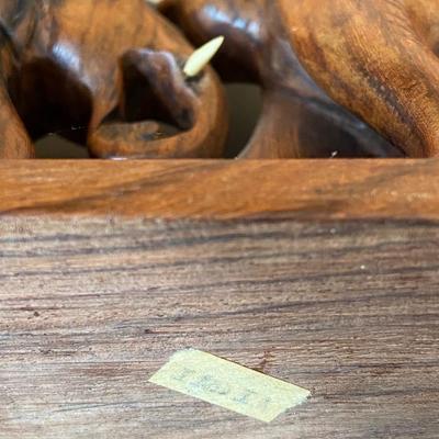 Carved Wooden Elephant Figurines