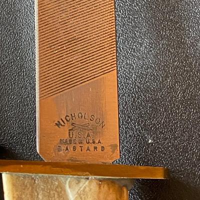Nicholson Files with Antler Handles