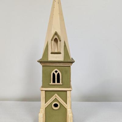Wooden Steeple Roof Birdhouse
