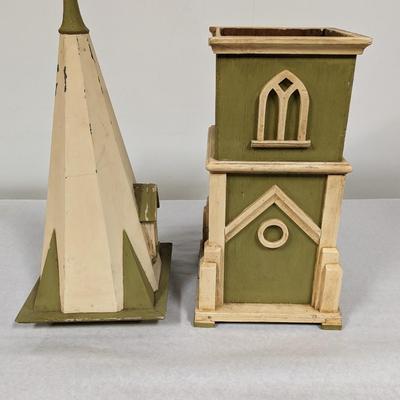 Wooden Steeple Roof Birdhouse