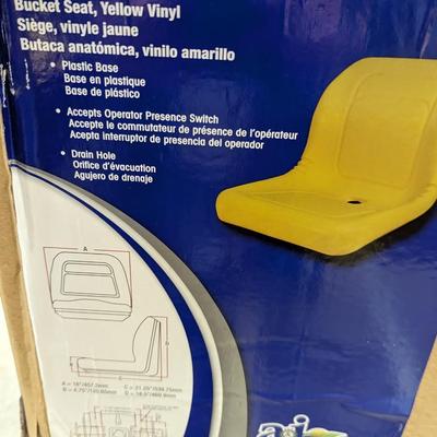 A&I Universal Vinyl Bucket Seat for Lawn Tractor — Yellow, Model #LGT100YL Choice A