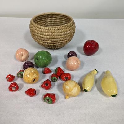 Assortment Of Ceramic Fruit & Vegetables