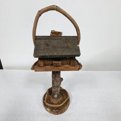 Twig and Branch Pedestal Wooden Birdhouse
