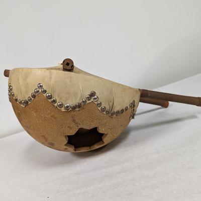 Vintage Hand Carved Drum