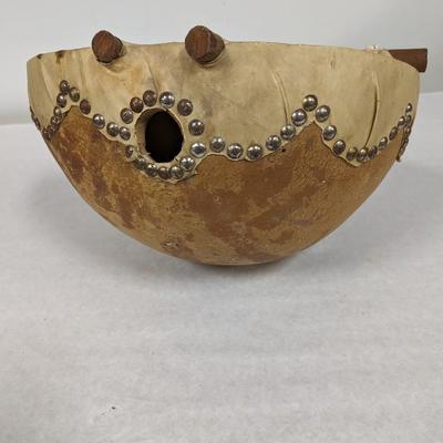 Vintage Hand Carved Drum