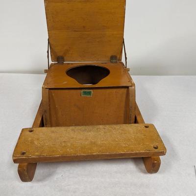 Vintage Wooden Potty Chair