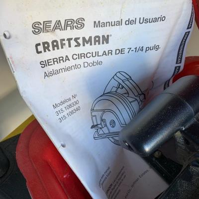 Craftsman Sierra Circular Saw In Hard Plastic Travel Case