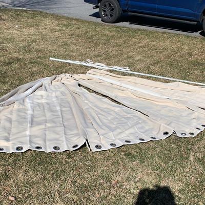 10â€™ Sun Patio/Deck Curtain - Four 8â€™x4â€™ Section w/Tie Straps
